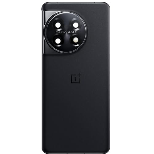 Image of Replacement Glass Back Door Housing Panel with Camera Frame Logo and Adhesive Sticker for OnePlus 11 5G CPH2447 (Titan Black)