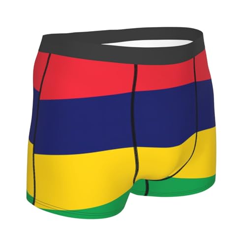 Fashionable Flag of Mauritius Men Boxer Briefs Comfortable, Breathable, Soft Stretchable3