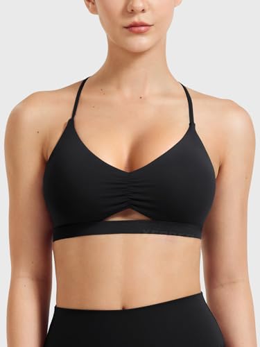 YEOREO Women's Sports Bras Chilene Strappy Criss Cross Open Back Low Impact Removable Cups Gym Yoga Workout Bra4