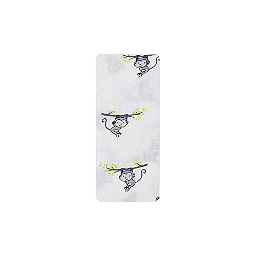 Image of swaddle blanket for new born Pure Cotton Muslin Baby Swaddle Blanket, Wrap Cloth Cotton Swaddle for Newborn Baby Cotton Swaddle Blanket - 1 Swaddle with size 120x100 CM- Monkey Print