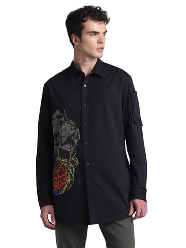 Image of Jack & Jones Men's Cotton Cartoon Regular Fit Shirt