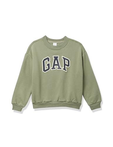 Image of GAP Boys' Oversized Crewneck Logo Sweatshirt