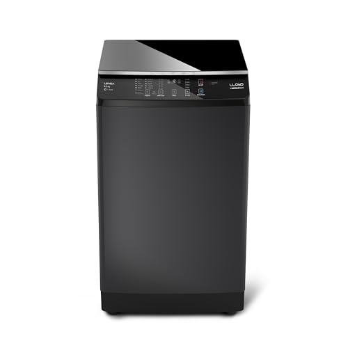 Image of Lloyd 8 kg 5 Star Fully Automatic Top Load Washing Machine I 5D Ultra Wash with Dual Detergent Case (GLWT805L50EB, Ebony Black)