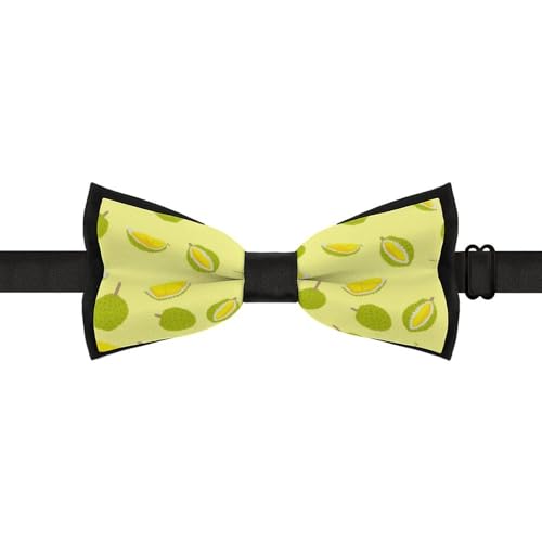GoasNei Fruit OF Durian Pattern Bow Tie for Men Adjustable Necktie Funny Tie Neck Ties for Weddings Party