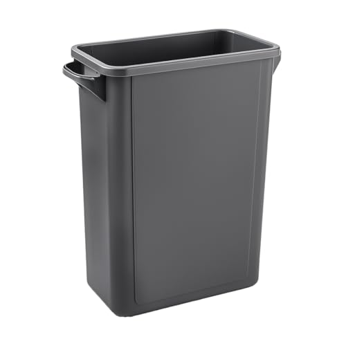 Image of 16 Gallon Slim Rectangular Garbage Can - Gray