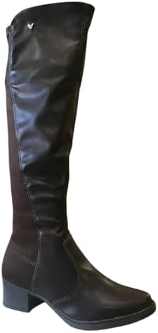 Bota Feminina Mississipi J0334 Cano Alto Elastano Salto Conforto