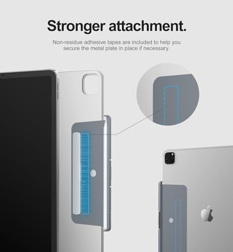 Dracool for Apple Pencil Pro/Apple Pencil 2nd Generation Pencil Holder Compatible with Magic Keyboard, Smart Folio, and Other Magnetic Cases for iPad Pencil Case 6.53 inch - Gray by Dracool - Image 4