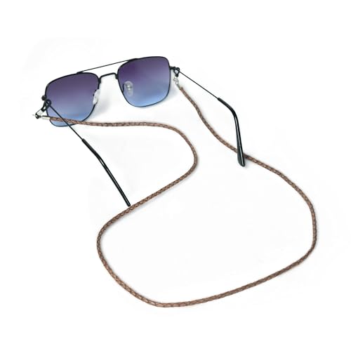 Image of GENIQUE Genuine Leather Glasses Strap, Eyeglass Chain,Eye Glasses holders around Neck, Sunglass Strap for Men