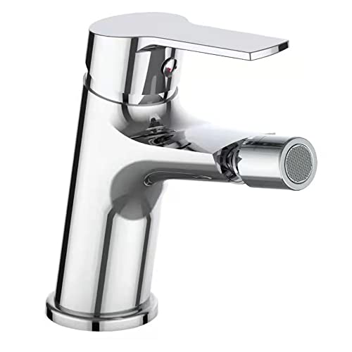 Miscelatore Monocomando per Bagno, Rubinetto per Bidet, Cromo, Argento Serie Luxury Florenzi Rubinetterie