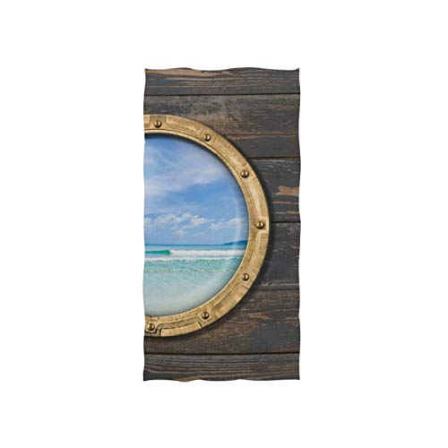 BALII Vintage Boot Bullauge Handtuch weich saugfähig Badetuch für Hand, Gesicht, Gym und Spa Cover