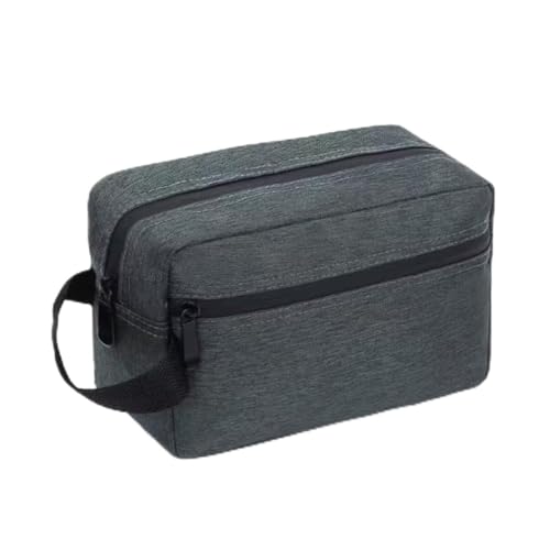 Neceser de Viaje Unisex, Bolsa Aseo Impermeable, Estuche multifunción para artículos de tocador, Bolsas de Almacenamiento con Bolsillo y asa. Ideal para cosméticos y Productos de higiene. (Gris)