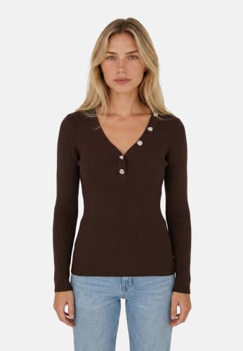Pull col v fantaisie femme - vue 3