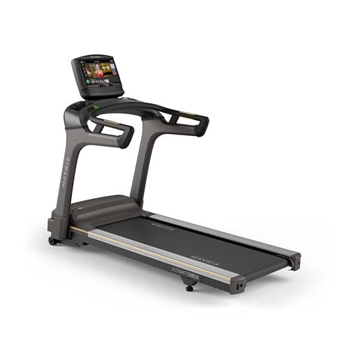 Image of Matrix Fitness T75 Treadmill with XIR | 16 inch Touchscreen (WiFi+BT+HDMI) | Club-Quality Treadmill for Running, 5K & Marathon | Heavy-Duty Frame, Extra-Thick 22 inchx60 inch Deck, Industrial Cushioning