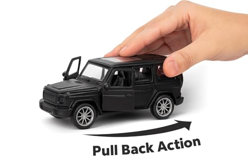 Image of Diecast Mercedes G Wagon Car AMG G63 - 1:36 Scale Alloy Pull-Back G-Wagon Car Model, Off-Road Vehicle Toy for Kids & Collectors, Gift for Boys & Enthusiasts (Black)