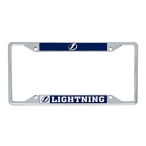Desert Cactus Tampa Bay Lightning Car Accessories NHL Team National Hockey League Metal License Plate Frame for Front or Rear of Car (Up Close)