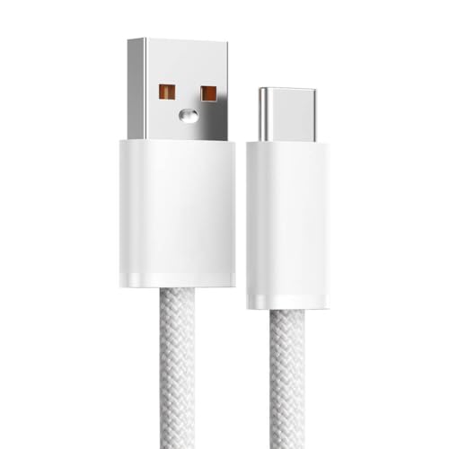 كابل USB نوع سي شديد التحمل 25 وات، شحن سريع 2 م 5 أمبير، نقل بيانات 480 ميجابت لكل ثانية | لموبايل آبل آيفون 15/16 برو ماكس وسامسونج جالكسي S25/S24 الترا، شاحن مضفر من النوع سي، موصل معزز، مصنوع من