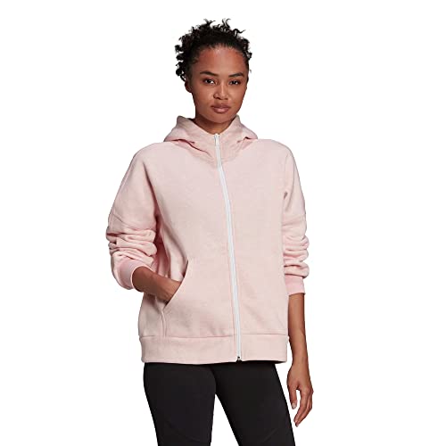 adidas Women's Studio Lounge Fleece Hooded Fullzip3