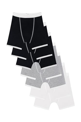 44043-7PK - 7 Pack Men's Baby Rib Boxer Brief - Comfortable, Supportive