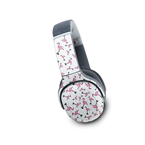 Image of MightySkins Carbon Fiber Skin Compatible with Skullcandy Crusher Evo Wireless - Cool Flamingo | Protective, Durable Textured Carbon Fiber Finish | Easy to Apply | Made in The USA