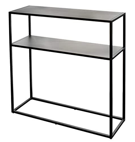 osoltus Cube Industrial Konsolentisch Beistelltisch Metall schwarz 80x25x80cm