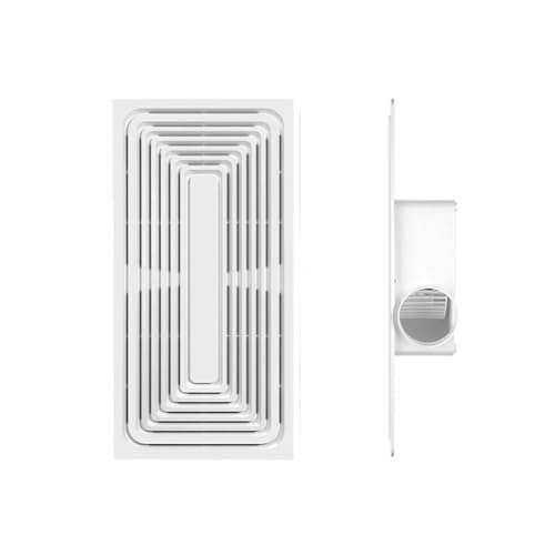 Ventilador de ventilación con luz 2 en 1 para baño y cocina, ventilador extractor de techo universal de 30x60cm de alta potencia miniatura 1
