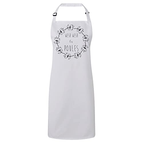 Tablier cuisine Wesh les Poules couronne de fleurs idéal pour vos repas de famille