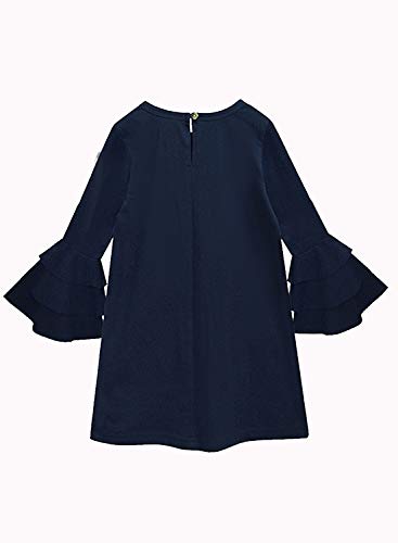 Image of A.T.U.N. (ALL THINGS UBER NICE) Girls Cotton A-Line Knee Length Long Sleeve Casual Dress