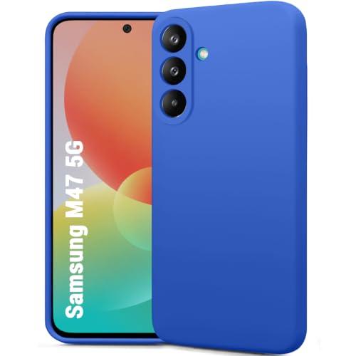 Image of TheGiftKart Genuine Liquid Silicone Back Cover Case for Samsung Galaxy M47 5G | Soft Micro-Fibre Lining Inside | Camera Protection Bump | Shockproof Cover Case for Samsung M47 (Silicone, Light Blue)