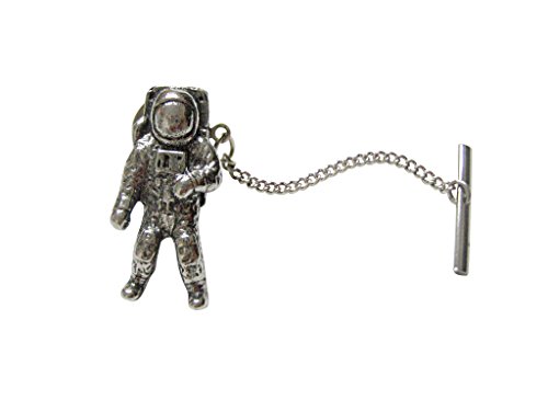 Kiola Designs Silver Toned Textured Space Astronaut Tie Tack