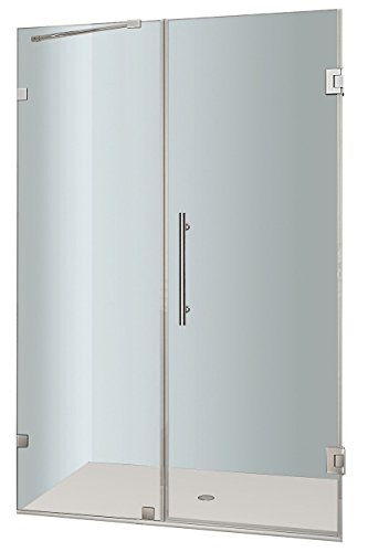 Aston Nautis 41' x 72' Completely Frameless Hinged Shower Door, Polished Chrome
