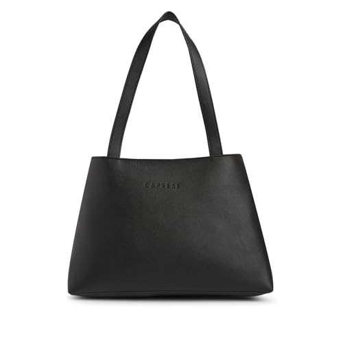 Image of Caprese Elena Small Satchel Shoulder Bag for Women with Zipper Closure | Embossed Logo | Spacious Handbag with Main Compartment | Elegant & Durable for Daily Use