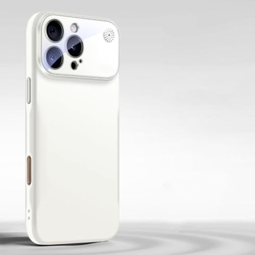 Coque silicone liquide pour iPhone 13 Pro Max, étui blanc haute protection