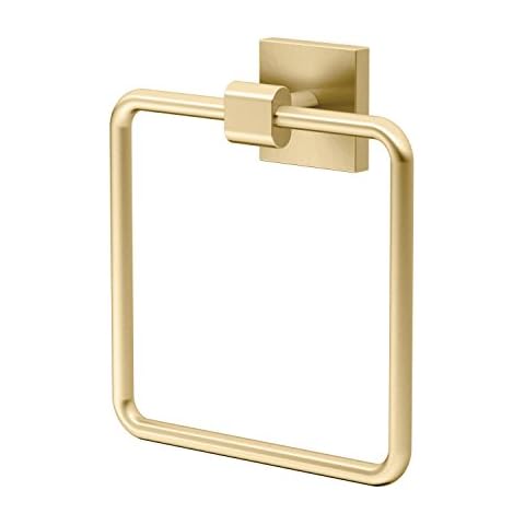 Gatco 4062 Elevate Towel Ring, Brushed Brass Cover