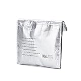 HANAMIZU 携帯ゴミ箱 花粉バッグ タイベック 約14×12.5cm 耐水 長持ち 軽い 携帯ゴミ入れ シルバー 花粉症 ギフト プレゼント