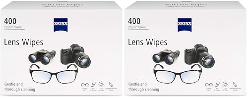 Image of Zeiss Pre-Moistened Lens Cleaning Wipes, 400 Count (Pack of 2)