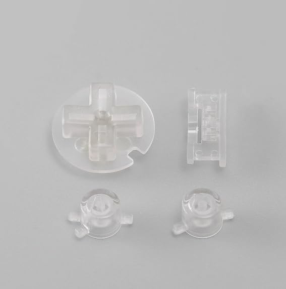 Image of Plastic Power ON Off Buttons Keypads Replacement for Gameboy Color GBC Button A B Control Button D Pads (Clear)