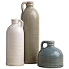 Sullivans Ceramic Jug Vase Set, Farmhouse Decor, Kitchen, Bedroom, Office, Living Room, Bathroom, & Coffee Table Centerpiece Decorations, Vases for Decor, Mantle & Shelf (CM2431)
