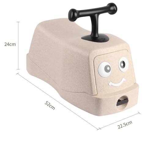 Homewell 4 in 1 Kinder Rutschauto mit Stauraum, Rutscher aus recyclebarem EPP-Materialfür Kinder ab 1 Jahr, Niedriges Fahrgestell, um EIN Umkippen zu verhindern, Mit 360-Grad-Universalrädern (Beige) – Bild 4