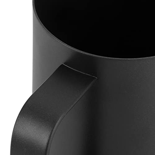 Image of Stainless Steel Latte Cup with Handle Matte Black Milk Frothing Pitcher for Cappuccino Espresso Coffee Art and Latte Art