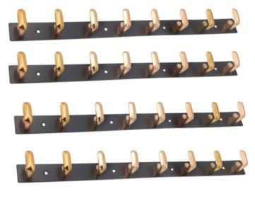 Ghardwar Stainless Steel 8 Pin Rose Gold Cloth Hanger Wall Hook Rail for Hanging Clothes, Towel Hook, Bathroom Cloth Hanger Wall Door Hooks Rail for Hanging Keys, Towel Steel Hook (Pack OF 4) (B0BLKLZ8F9) Amazon Price History, Amazon Price Tracker