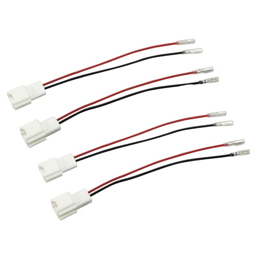 YYTQP 4 PCS Door Speaker Wiring Harness, PC2-28 Audio Speaker Wire Cable Compatible with Nissan Speakers Adapter Connector Adaptor Plug, Easy to Install