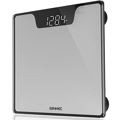 Duronic Body Scales BS303 Measures Body Weight in Kilograms, Pounds and Stones Non-Slip Design Step-On Activation Bathroom Scales Precision Sensors XL Digital Display 180kg Capacity