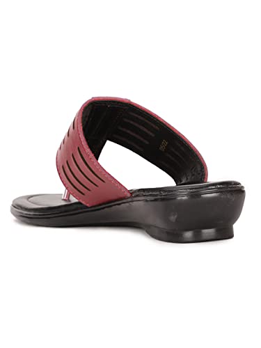 Image of Bata Women Thong Slippers - Maroon (3UK)