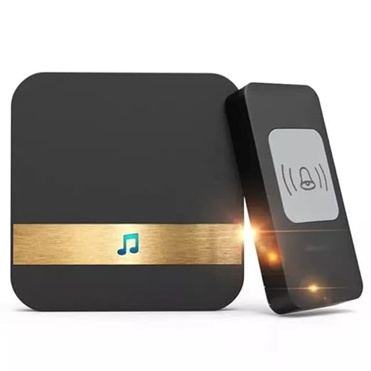 MitiFy Wireless Door Bell Chime Kit with LED Light,1 Receiver and 1 Push Button for Offices, Doctors, Hospitals and Religious - Operating at 1000ft.Range with 52 Chimes (1 Transmitter & 1 Receiver)