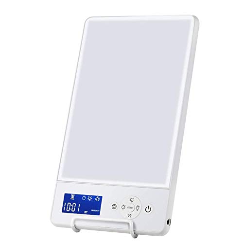 Tageslichtlampe 10.000 Lux,Lichttherapie Lampe mit wählbarem Timer und Dimmung, nachgebildete Sonnenlichtlampe mit Display,Volles UV freies LED