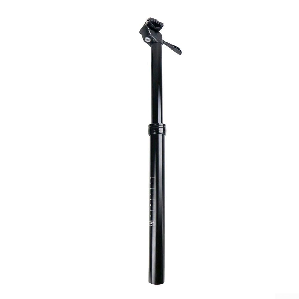 Yhenlovtt Tige de selle Dropper 31,6 mm avec commande manuelle pour VTT, tige de selle en alliage d'aluminium avec débattement réglable pour vélo tout-terrain