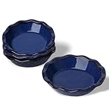 QUXIJA Ceramic Pie Pans, 5.8 Inch Deep Dish Pie Plates, Mini Pie Plate for Quiche, Tart, Pot Pies, Microwave...