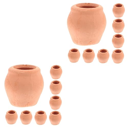 Mini pots de fleurs en céramique lot de 16 jardinières vintage - 8