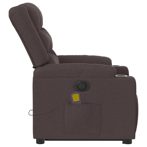 Tidyard Elektrischer Massagesessel mit Aufstehhilfe Dunkelbraun Stoff, Armlehnensessel Relaxsessel TV-Sessel Fernsehsessel für Wohnzimmer Schlafzimmer3310284 – Bild 7