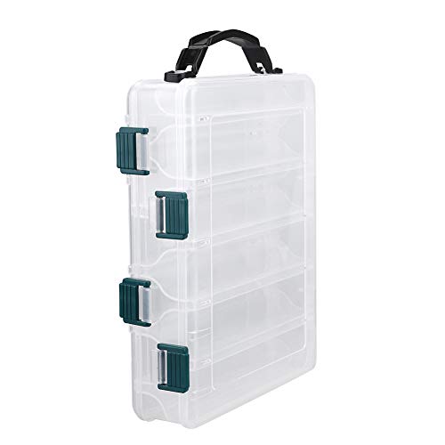 Fishing Baits Box Lures Holder Case Smooth Cover Large Capacity Plastic with 2 Types for Fishing Lovers (10 Cells)